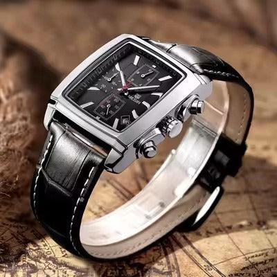 MEGIR 2028 Rectangular Chronograph Watch